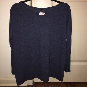 NWT Navy blue long sleeve top